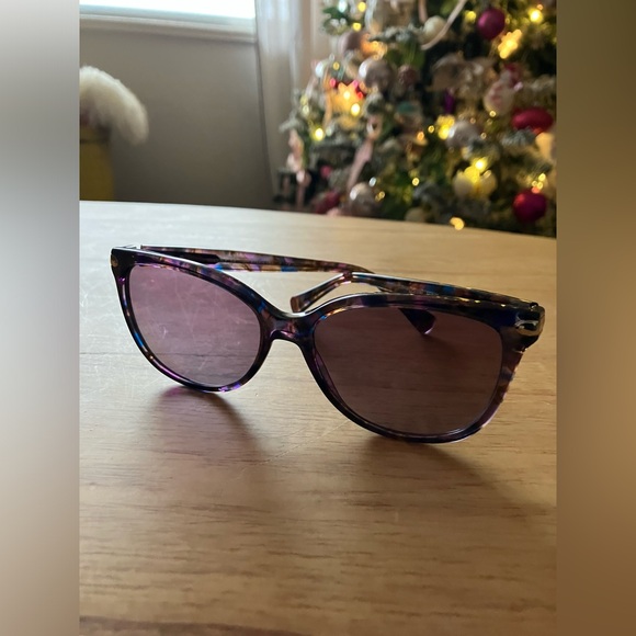 Coach HC8132 52888H Purple Confetti Cat Eye Purple Gradient Women's Sunglasses - Picture 1 of 8